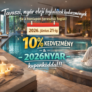 Tavaszi, nyár eleji foglalások kedvezmények, ha a honlapon keresztül foglal!