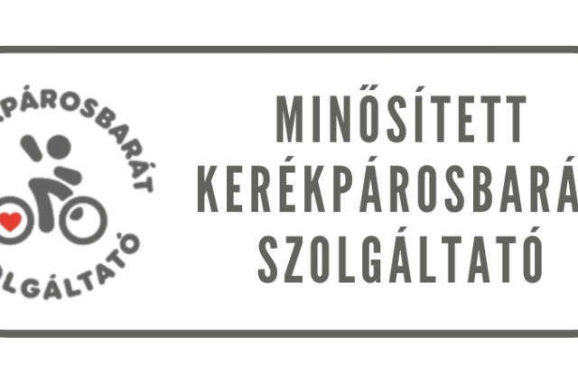 Minősített kerékpárosbarát szálláshely lettünk!
